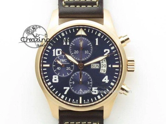 MIROTIME 0203 MARK XVIII Le Petit Prince IW327004 SS FKF 1:1 Best Edition Blue Dial On Brown Leather Strap Trendsetting 7117